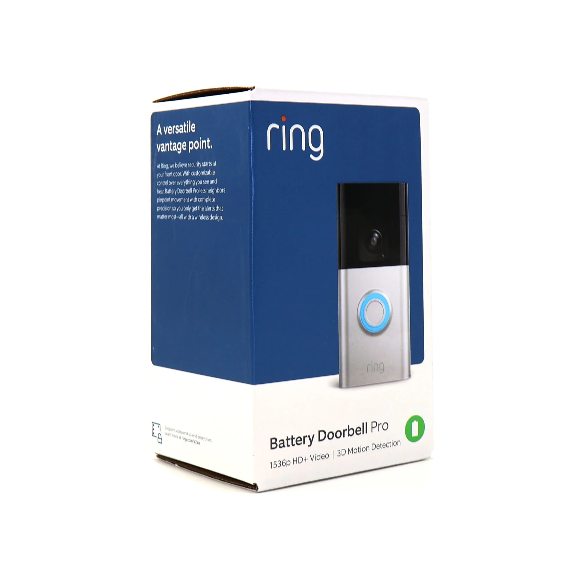 Ring Doorbell Pro Smart Wi-Fi Video Doorbell - Battery-powered (Satin Nickel) with Ring Pan-Tilt Indoor Security Cam - White - Image 11
