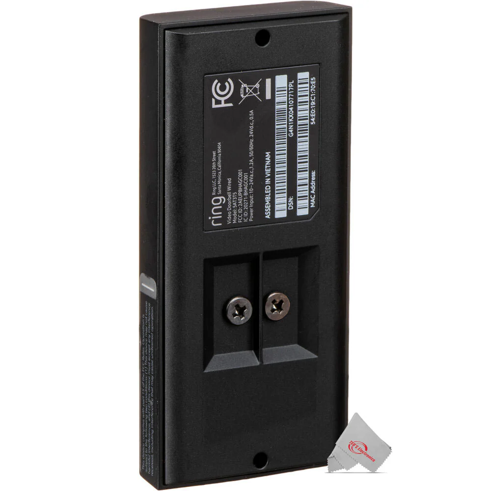 Ring 1080p Wired Video Doorbell (Black) - Image 3