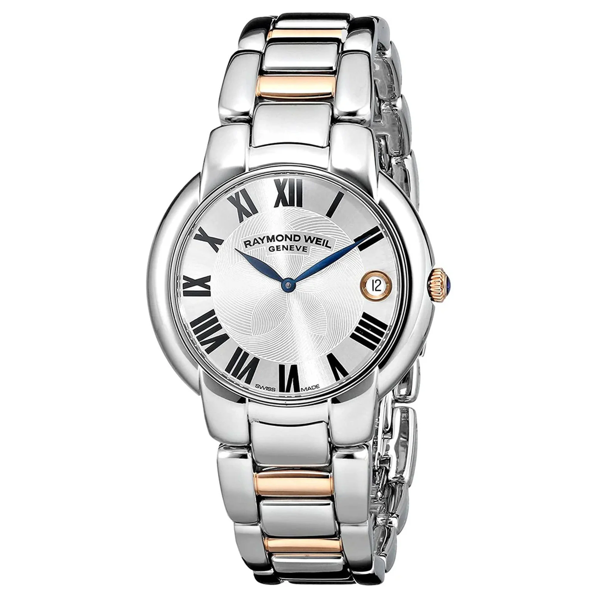 Raymond Weil Womens Jasmine Stainless Steel with Rose Gold PVD links Silver Dial Watch 5235-S5-01659 - Image 2