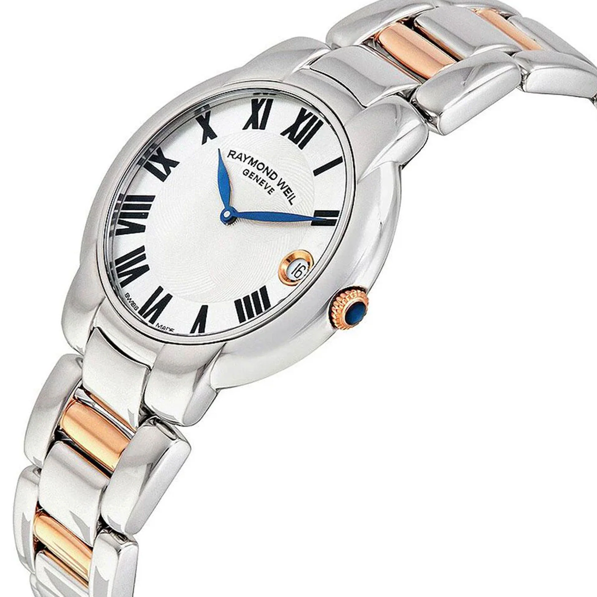 Raymond Weil Womens Jasmine Stainless Steel with Rose Gold PVD links Silver Dial Watch 5235-S5-01659 - Image 3