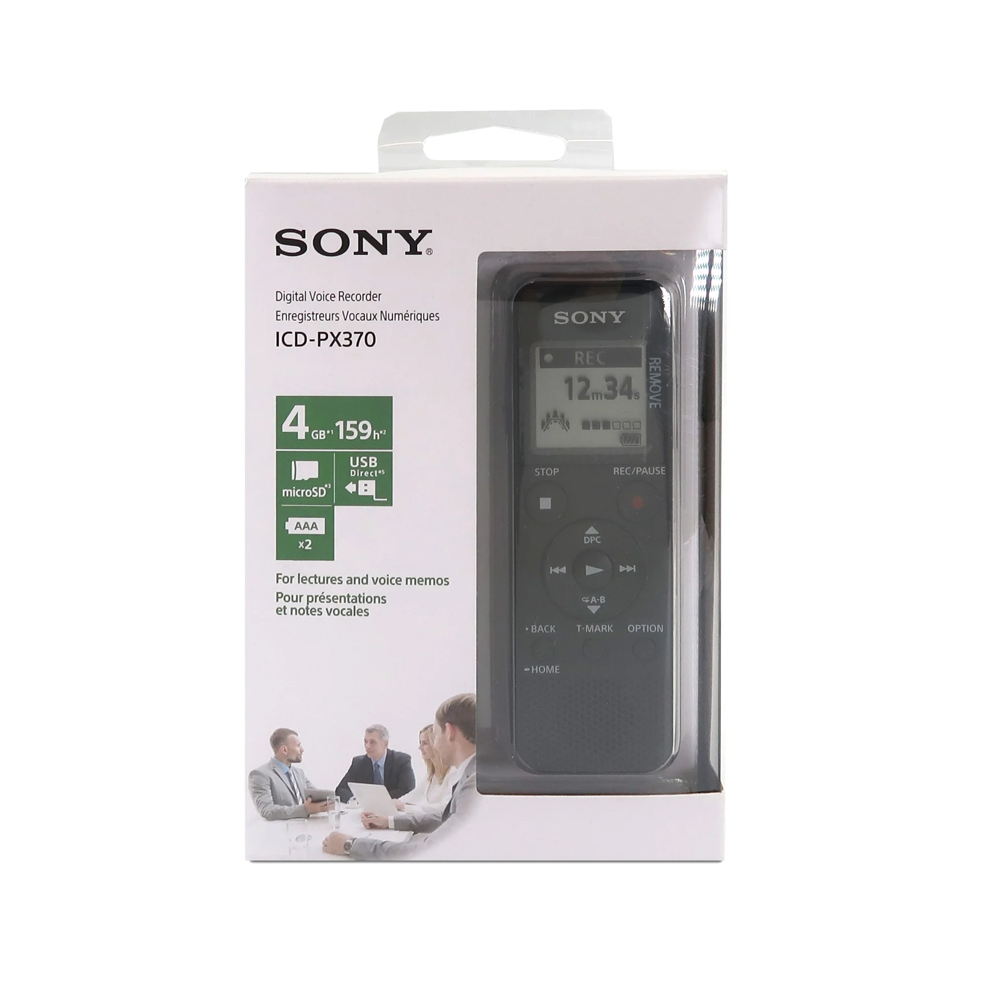Sony ICD-PX370 Digital Voice Recorder with Vidpro 2-Person Wireless Lavalier Microphone Set and SanDisk 128GB Ultra UHS-I microSDHC Card w/ SD Adapter - Image 3
