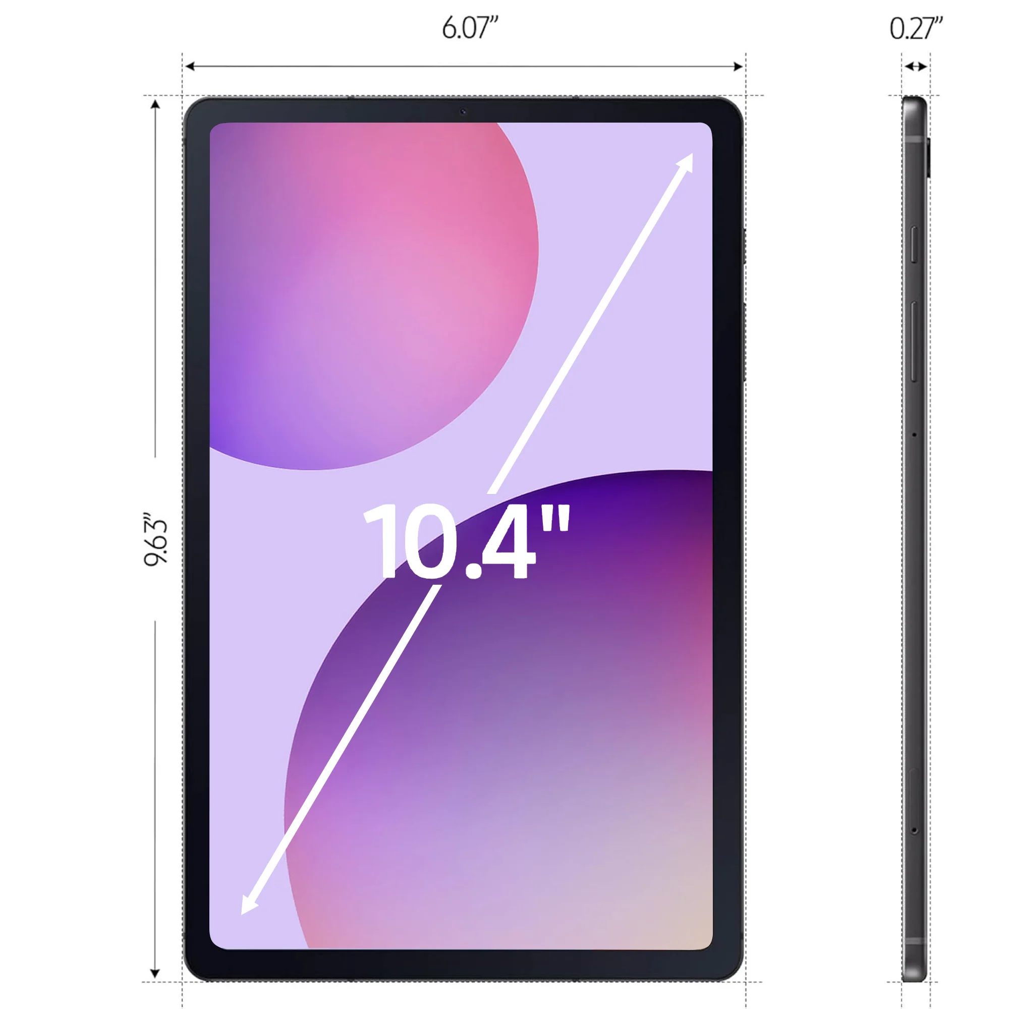Samsung Galaxy Tab S6 Lite 10.4" 64GB Android Tablet, S Pen + 2-Person Wireless Lavalier Mic Set + Tablet Tripod Mount Adapter Fist Most Tablets + 6" Tabletop Tripod & HandGrip - Image 2
