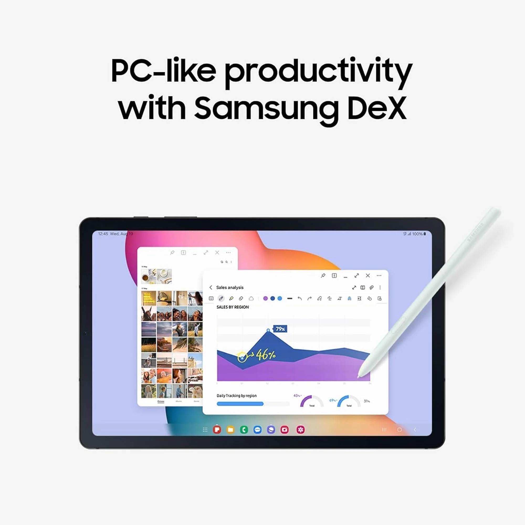 Samsung Galaxy Tab S6 Lite 10.4" 64GB WiFi Tablet, S Pen Included, Mint + Samsung SmartTag2 Bluetooth UWB IP67 Water and Dust Resistant, Findable via App - Image 7