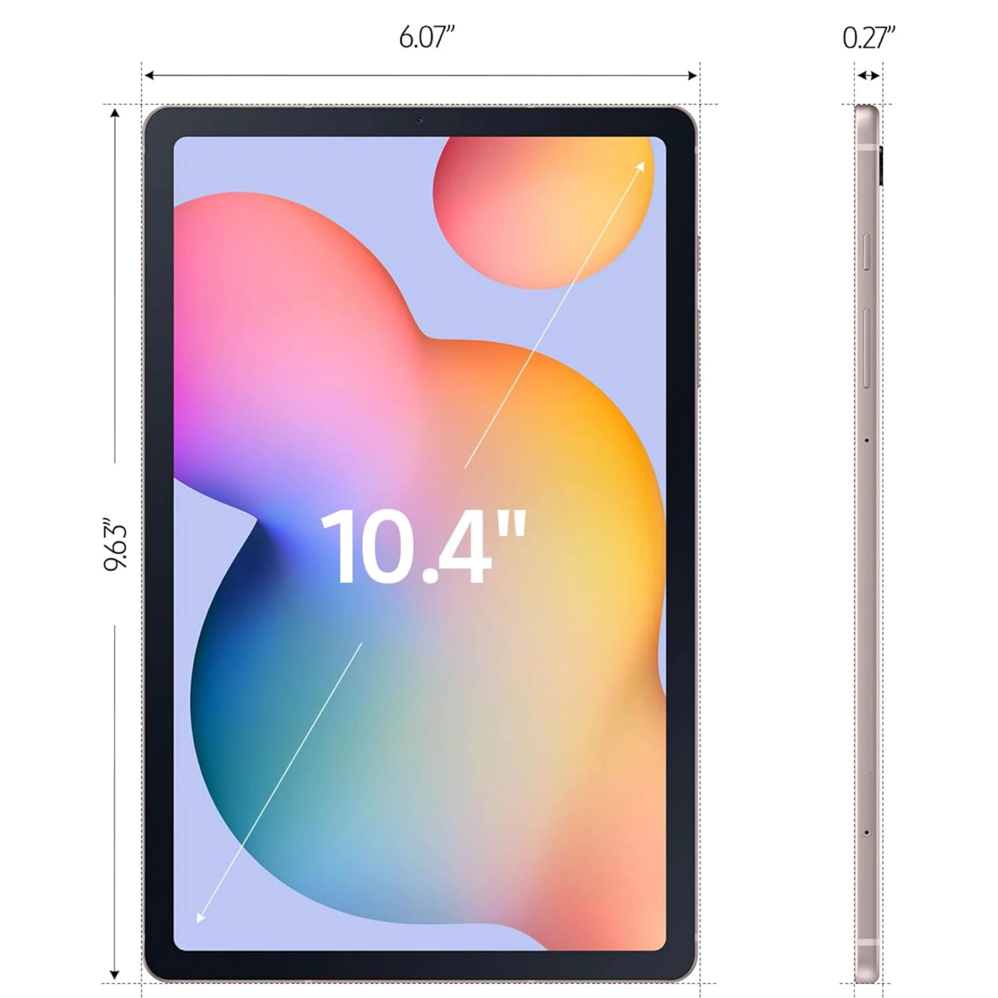 Samsung Galaxy Tab S6 Lite 10.4" 64GB WiFi Tablet, Pink + SmartTag2 Bluetooth - Image 2