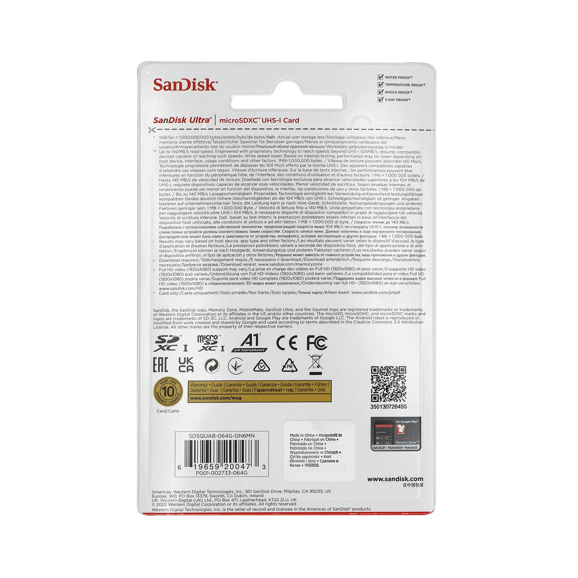 Sandisk Ultra microSD 64 GB 140MB/s Memory Card - Image 2