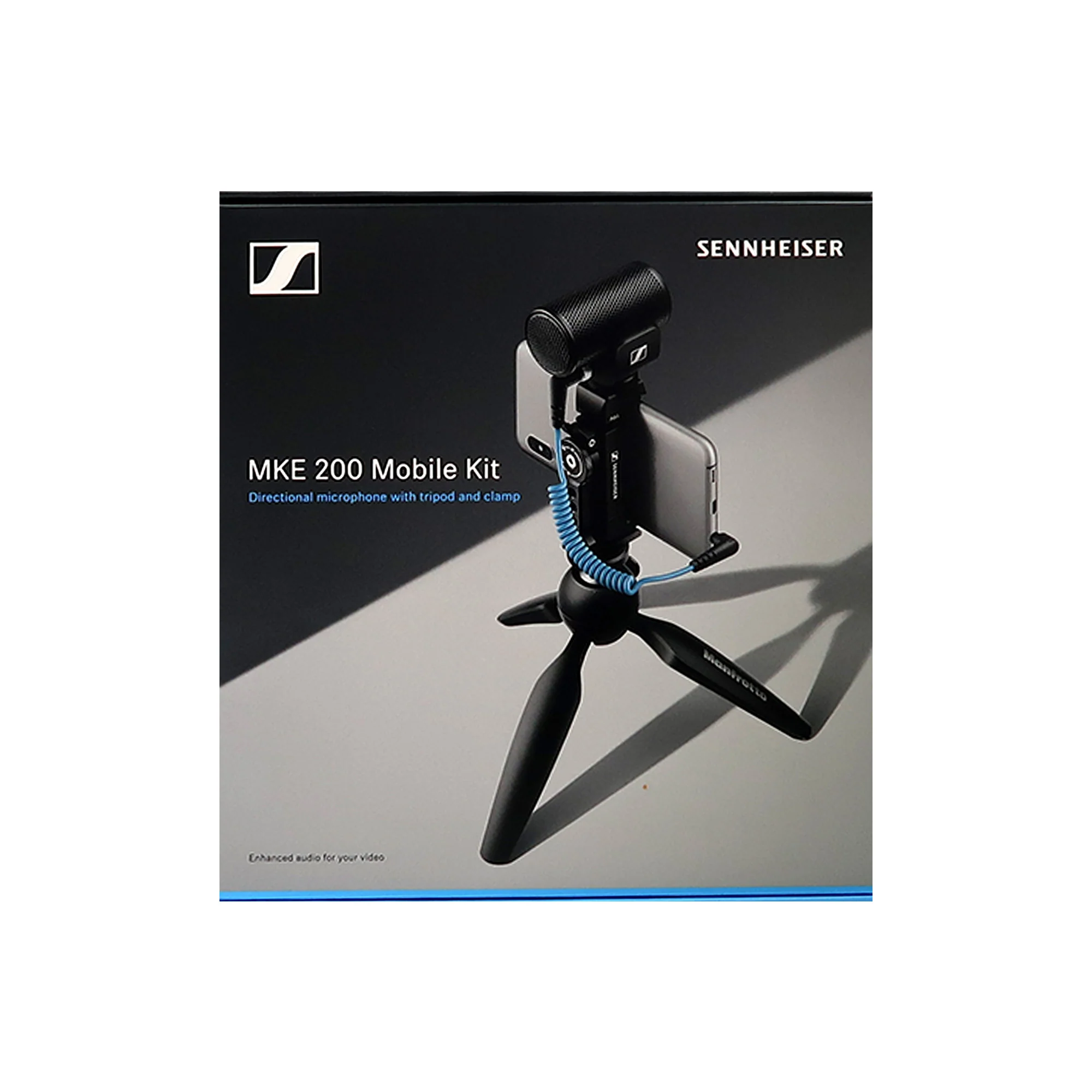 Sennheiser Pro MKE 200 Mobile Kit Microphone, Smartphone Clamp, Manfrotto Tabletop Tripod with 64GB microSDXC Card and Photo & Video Editing Suite - Image 3