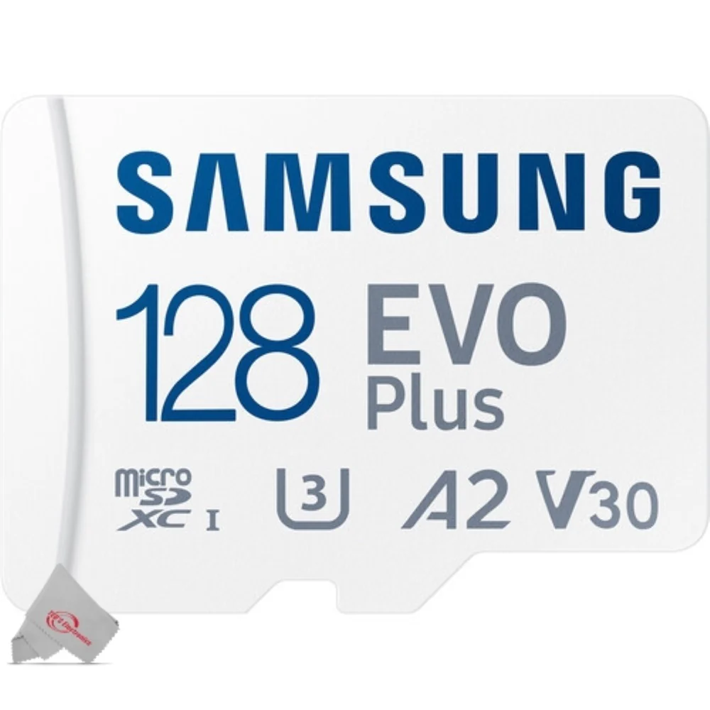 2X Samsung EVO Plus MicroSD 128GB, 130MBs Memory Card with Adapter - Image 3