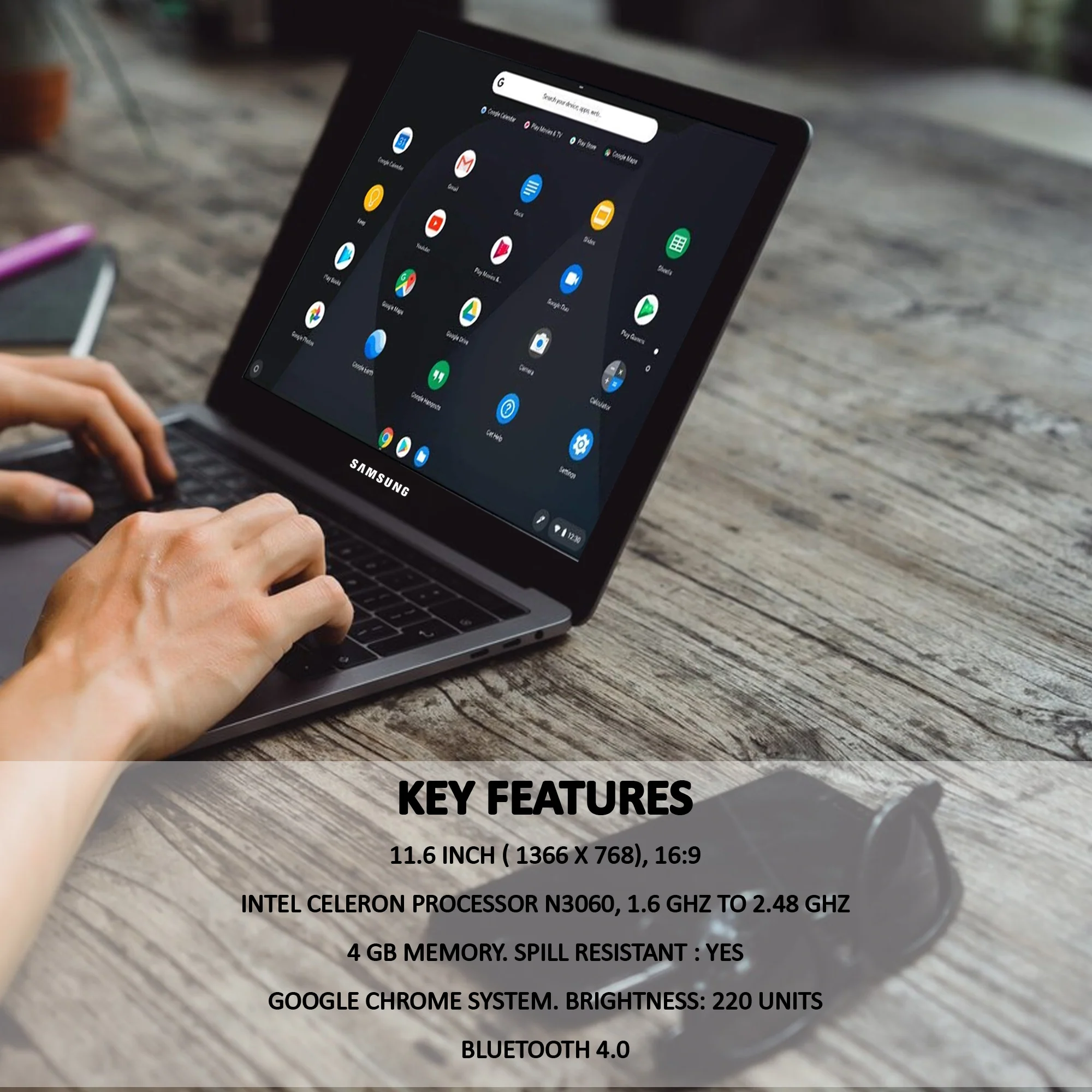 Samsung Chromebook 3 11.6" 4GB RAM Chromebook (500C13-K04) - Image 8
