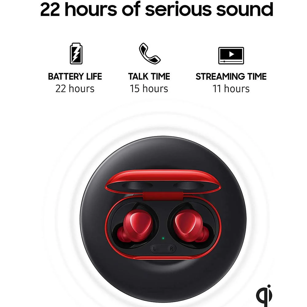 Samsung Galaxy Buds+ Plus SMR175 In-Ear True Wireless Earbuds Improved Call Quality with Charging Case Red - Image 4