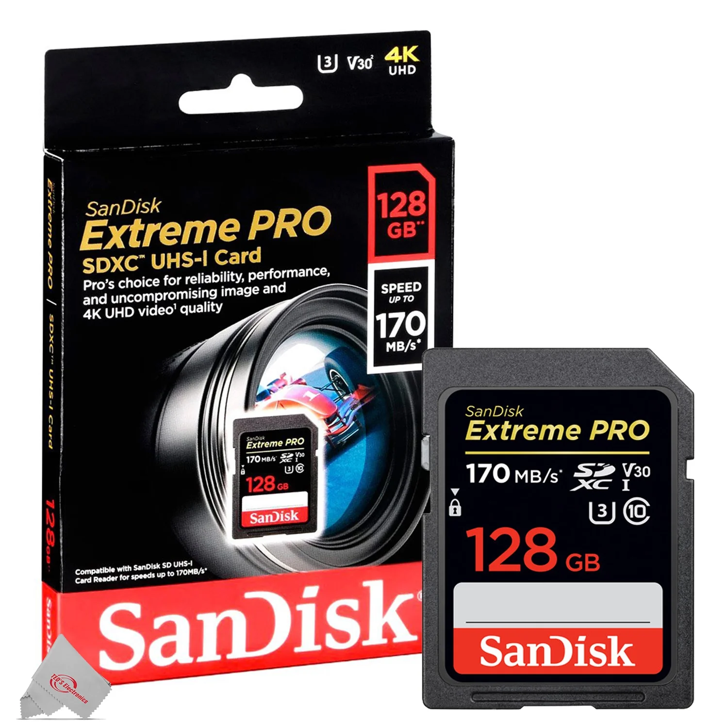 SanDisk Extreme Pro 128GB SDXC UHS-I/U3 V30 Class 10 Memory Card, Speed Up to 170MB/s (SDSDXXY-128G-GN4IN) - Image 4