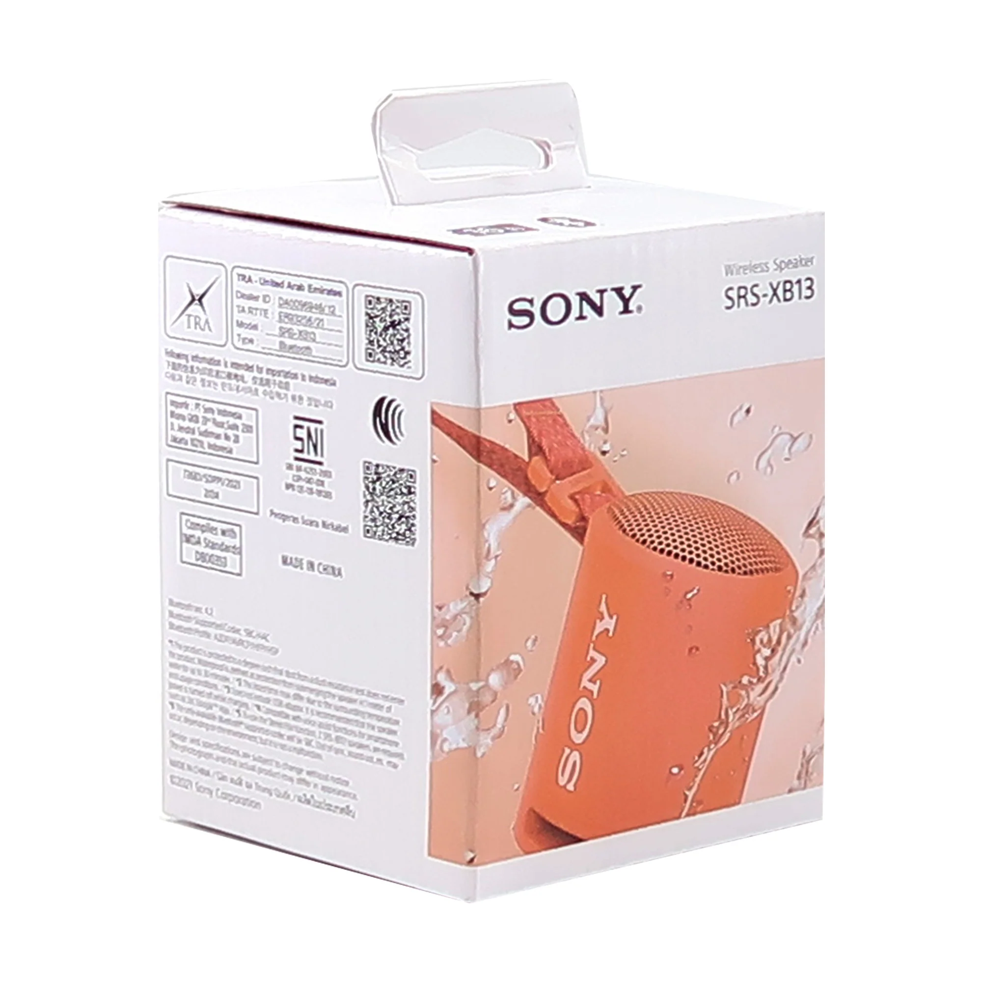 2x Sony SRSXB13/RED Extra Bass Portable Waterproof Speaker (Coral) - Image 3