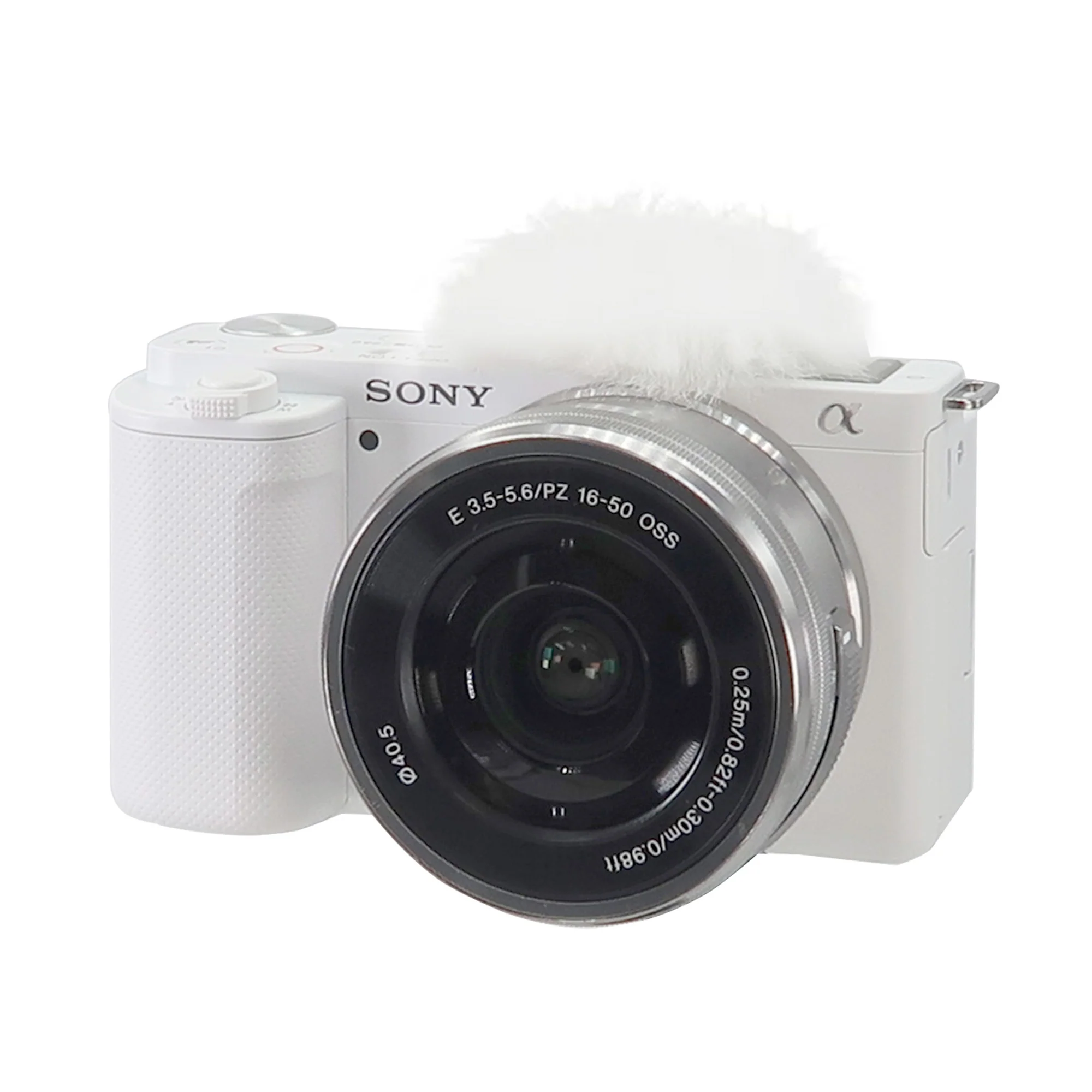 Sony ZV-E10 Mirrorless Camera w/ 16-50mm Lens (White) with Transcend 64GB SDXC Memory Card and Memory Card Reader - Image 2