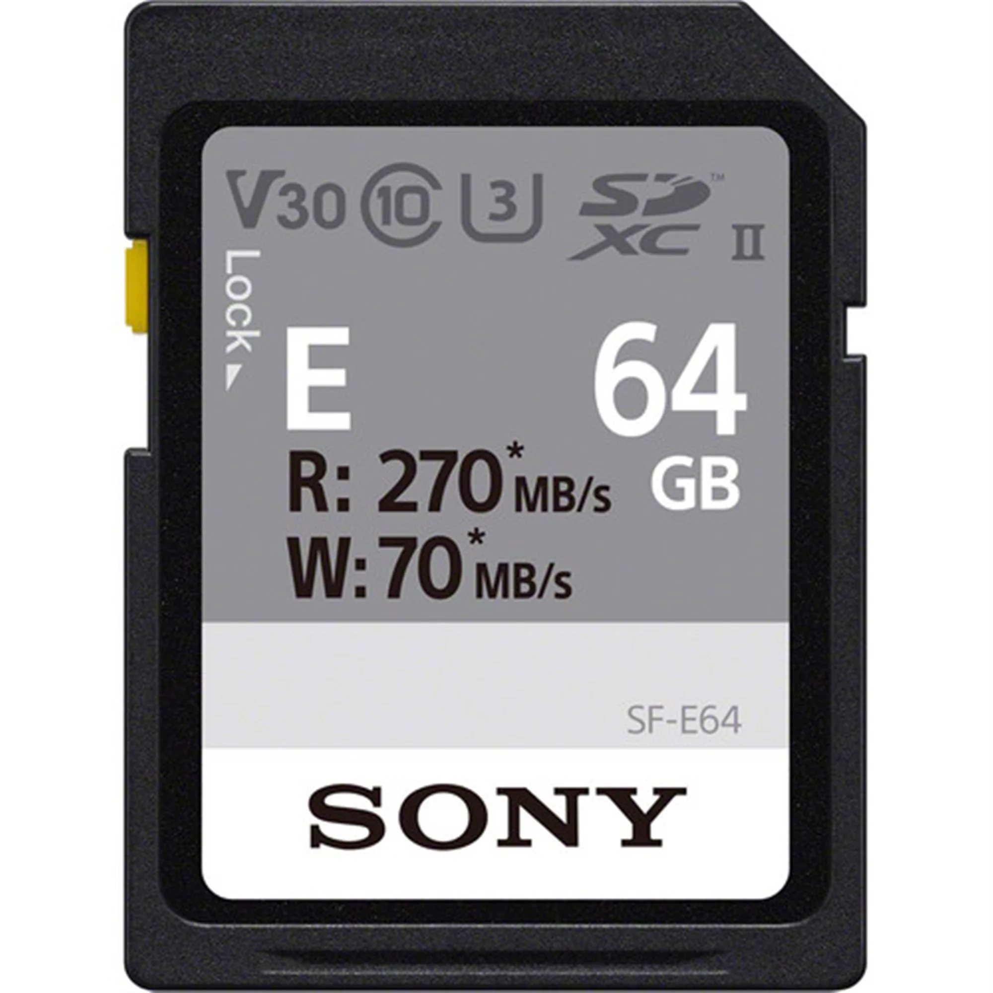 Sony 64GB SF-E Series UHS-II Class 10 V30 U3 Read Speed 270 MB/s Write Speed 70 MB/s SDXC Memory Card - 5 Count - Image 2