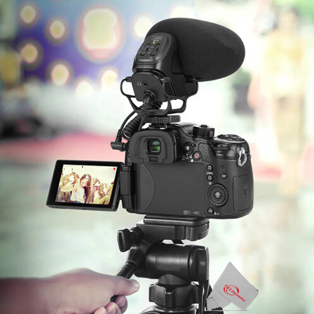 Sony FDR-AX43A UHD 4K Handycam Camcorder (Black) with Professional On-Camera Condenser Shotgun Video Microphone + Headset - Image 10