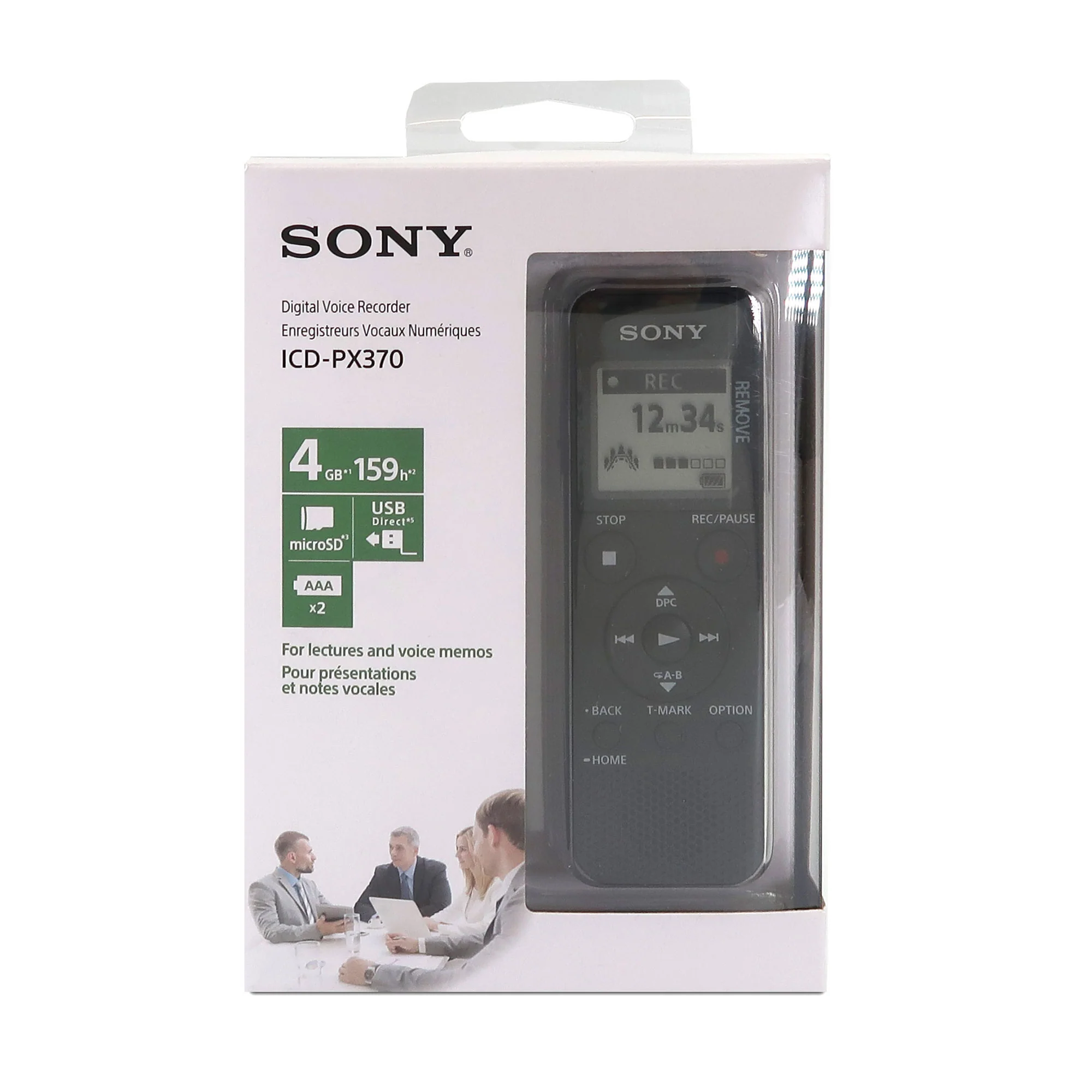 Sony ICD-PX370 Digital Voice Recorder with Headphone Jacks with Accessory Kit - Image 3