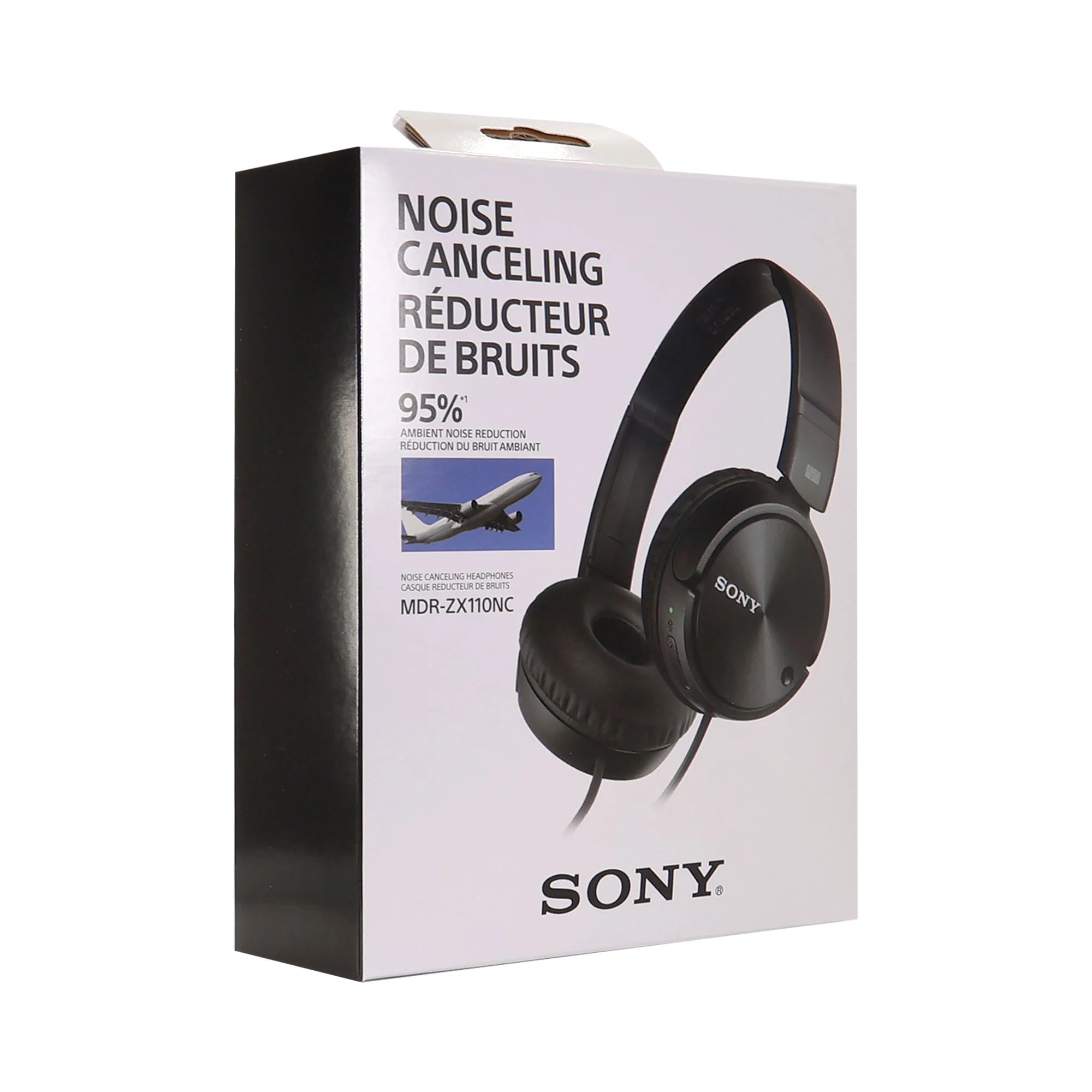 Sony MDR-ZX110NC Noise-Canceling On-Ear Headphones with Sony XB100 Portable Waterproof Bluetooth Speaker (Gray) - Image 6