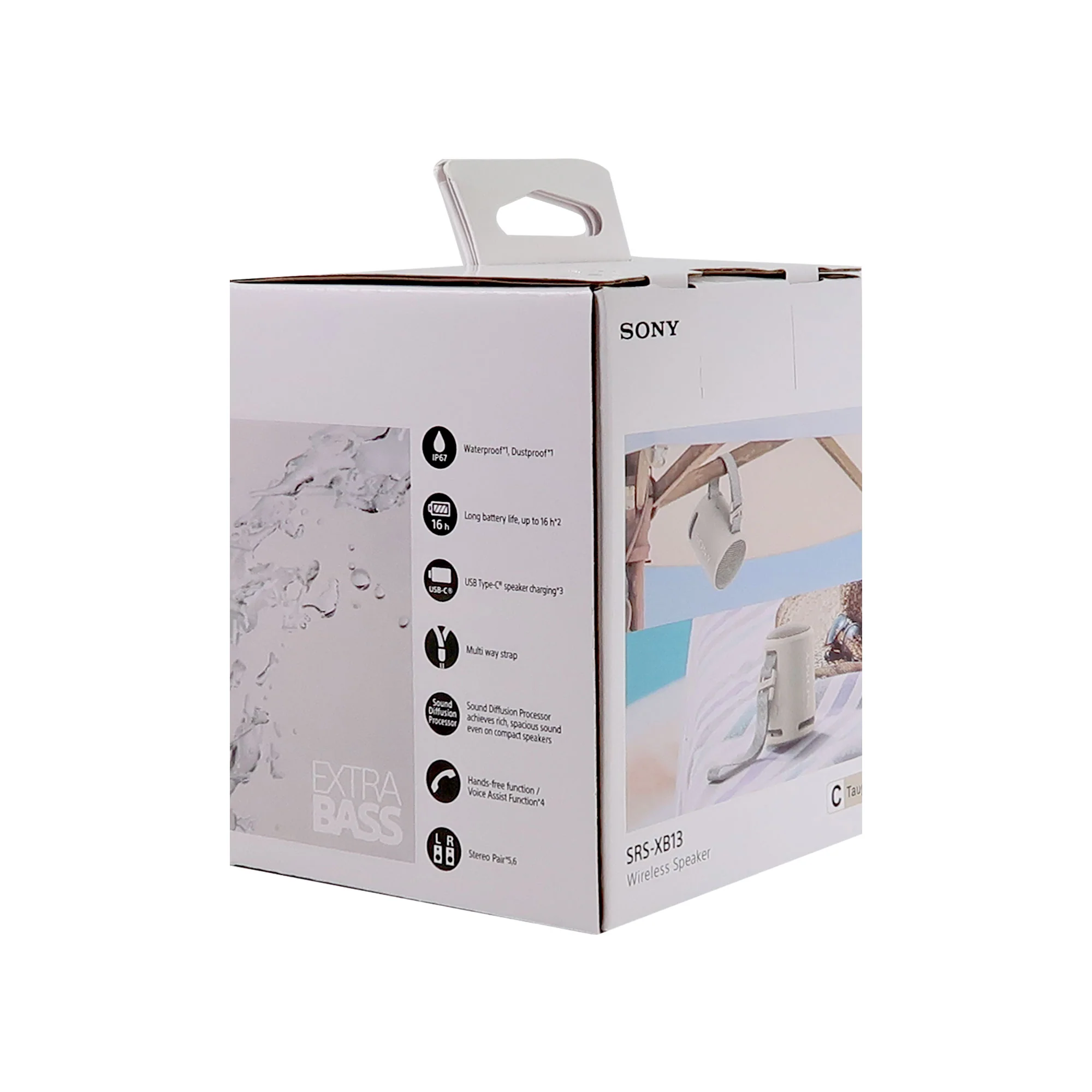 Sony SRS-XB13 Extra Bass Portable Wireless Waterproof Speaker Taupe and Light Blue - Image 10