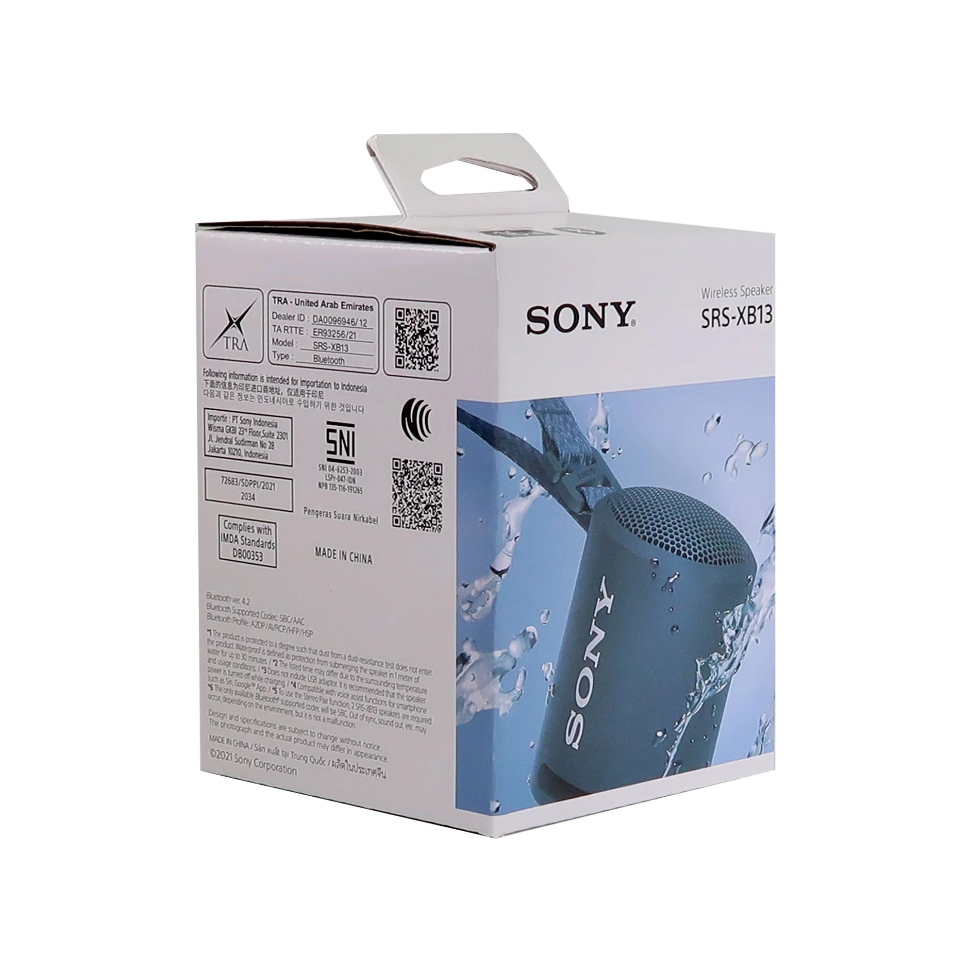 Sony SRS-XB13 Extra Bass Portable Wireless Waterproof Speaker Taupe and Light Blue - Image 5