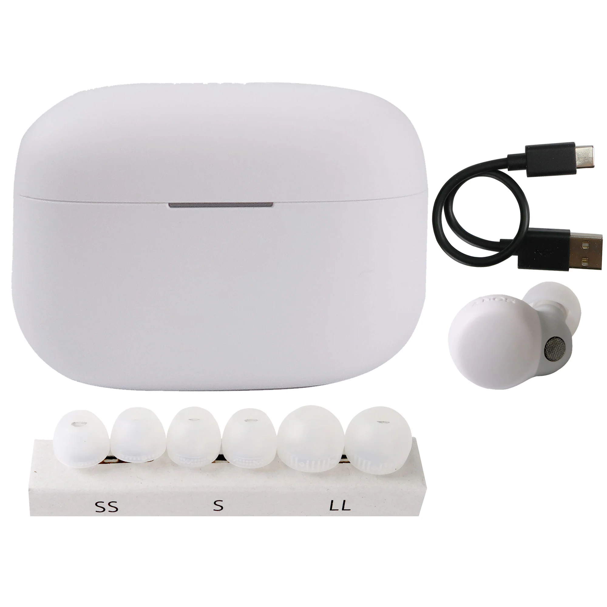 Sony LinkBuds S Noise-Canceling True Wireless In-Ear Headphones (White) - Image 5