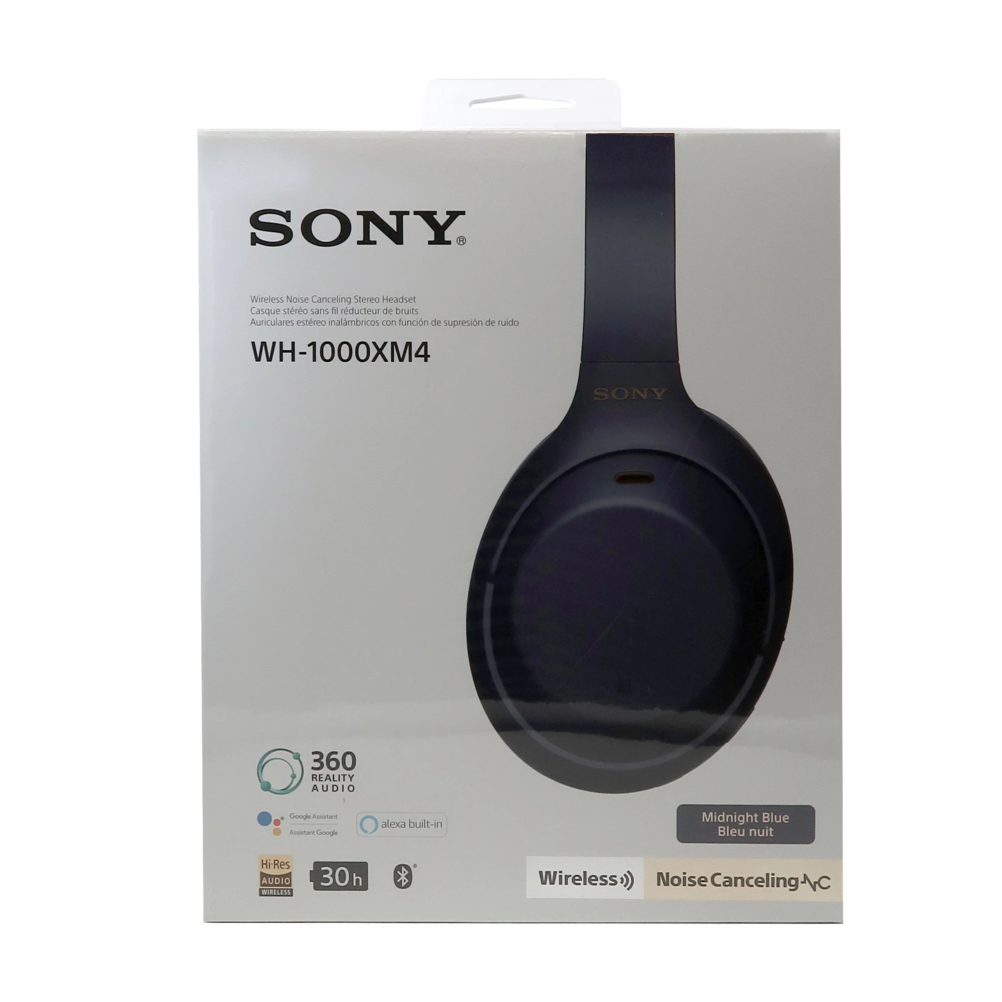 Sony - WH-1000XM4 Wireless Noise-Cancelling Over-the-Ear Headphones - Midnight Blue - Image 6