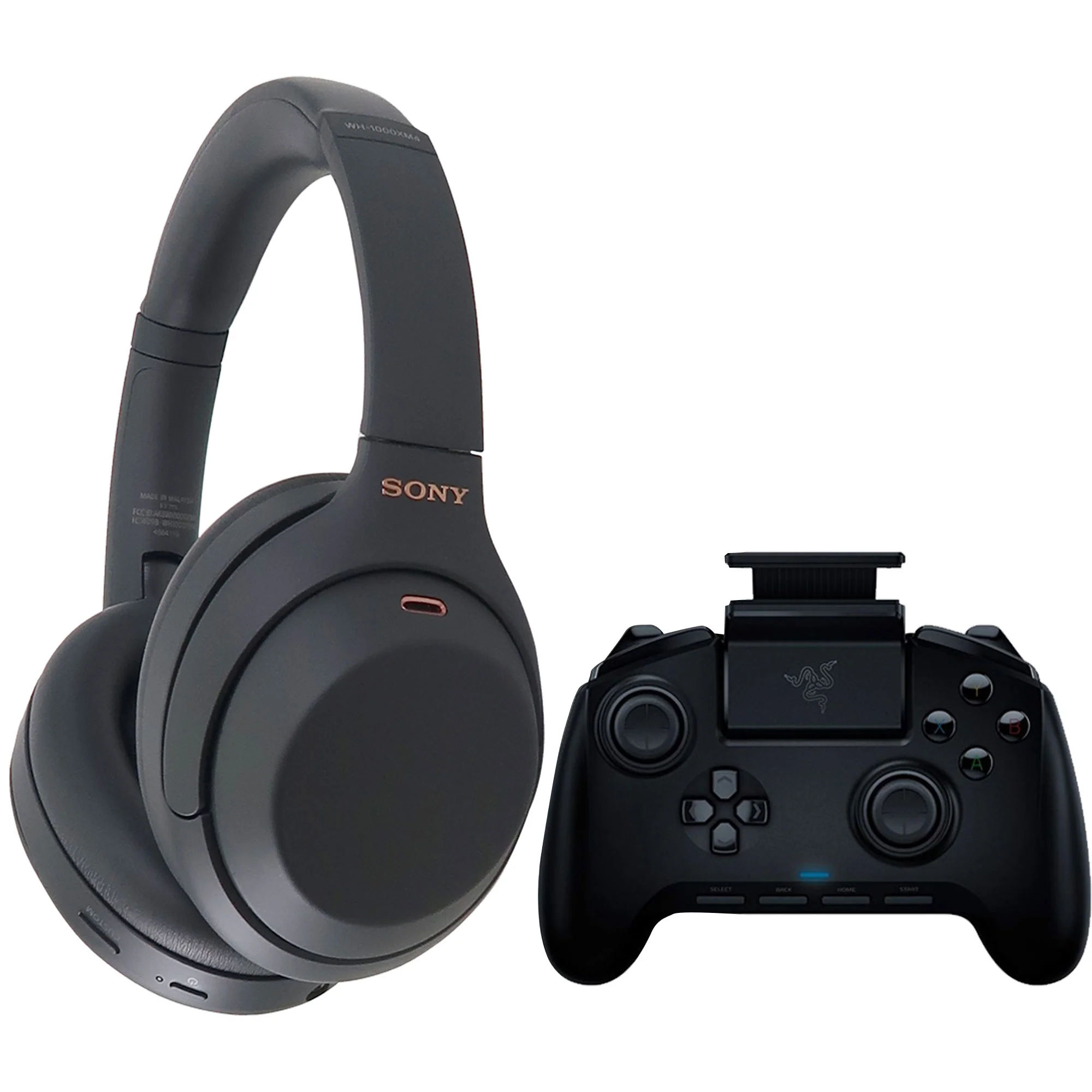 Sony WH-1000XM4 Wireless Headphones+ Razer Raiju Mobile Gaming Controller for Android