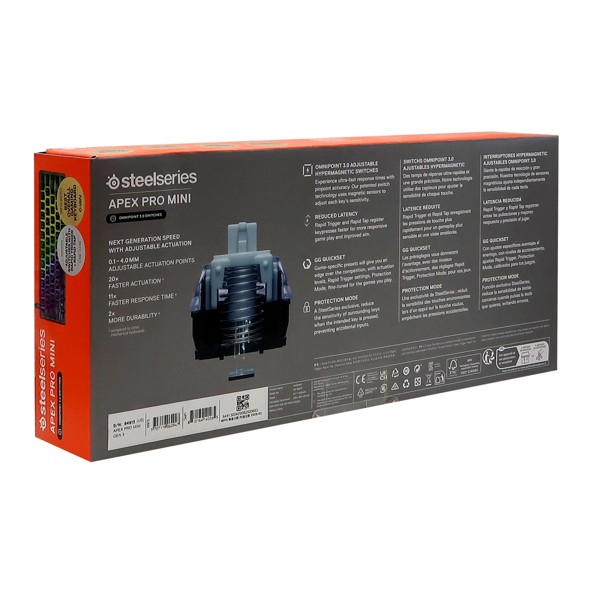 SteelSeries Arctis Nova 3 Wired Gaming Headset with SteelSeries Apex Pro Mini 60% Wired OmniPoint Gaming Keyboard Gen 3 - Image 5