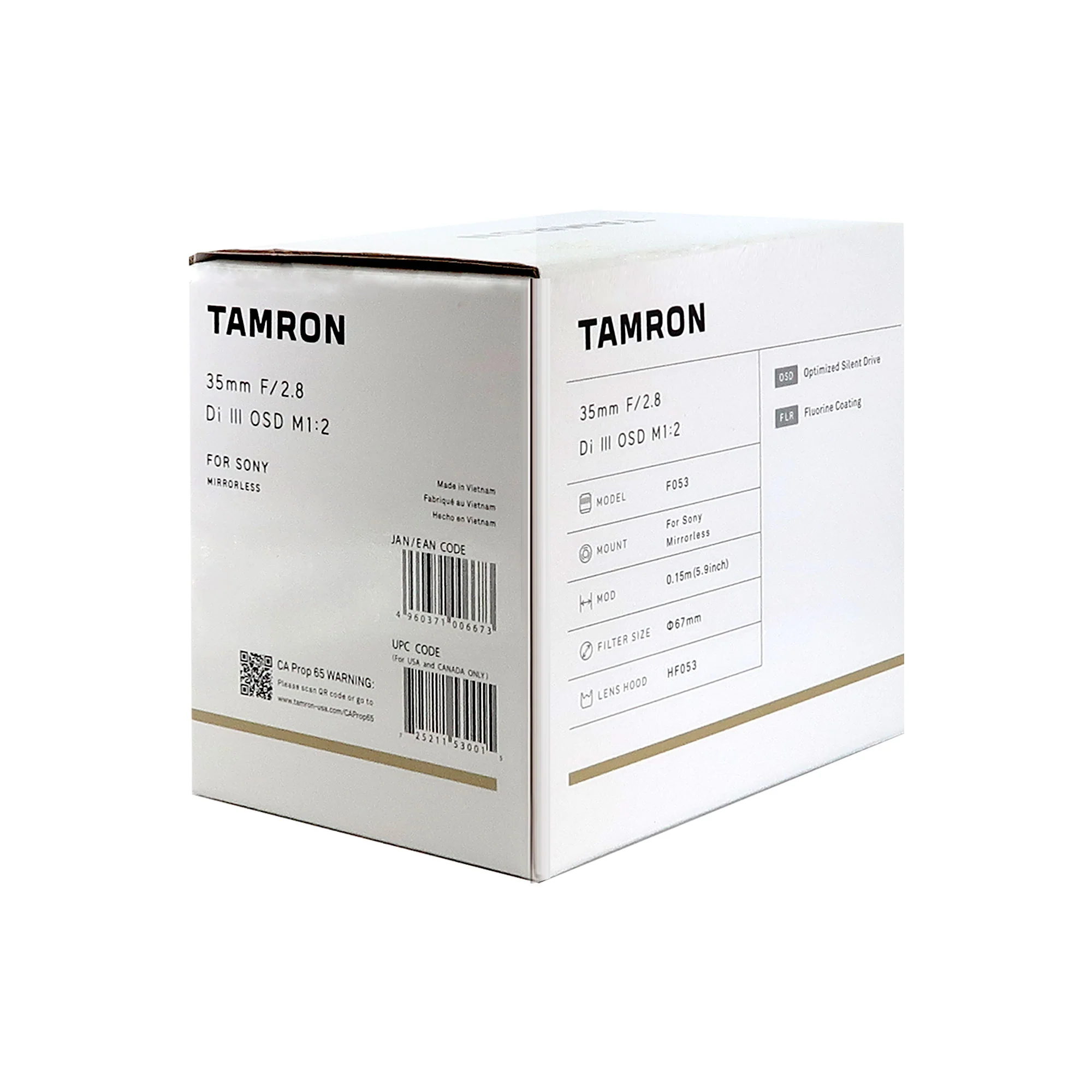 Tamron 35mm f/2.8 Di III OSD Macro Lens for Sony E-Mount Cameras with UV Filter and Waterproof Pouch - Image 4