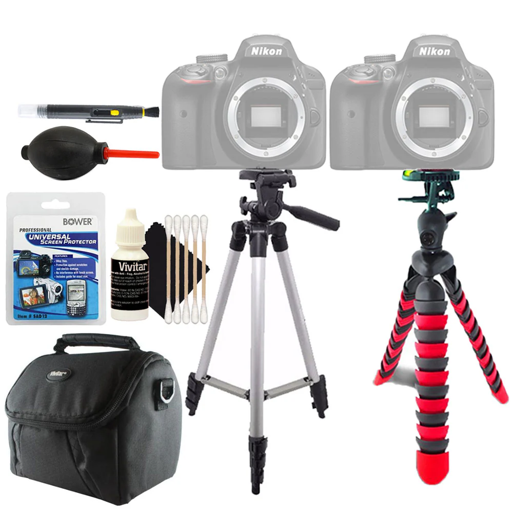 Tall and Flexible Tripod with Accessories for Nikon Cameras
