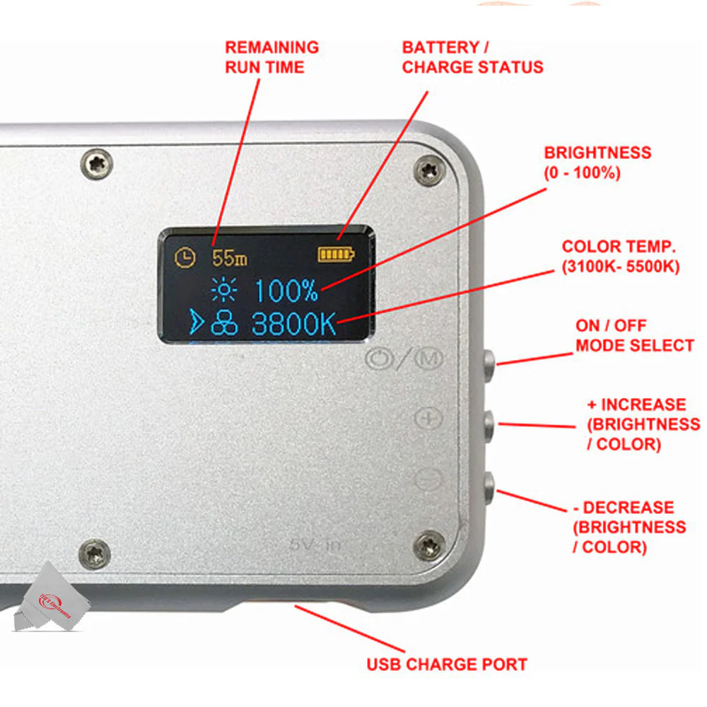 Vidpro LED-112 Micro Series Photo & Video LED Light For Cameras And Smartphones - Image 6