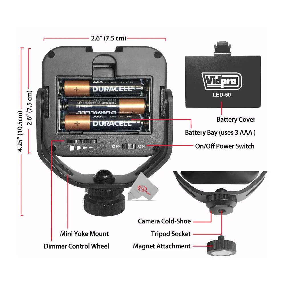 Vidpro LED-50 Photo And Video Led Light - Image 2