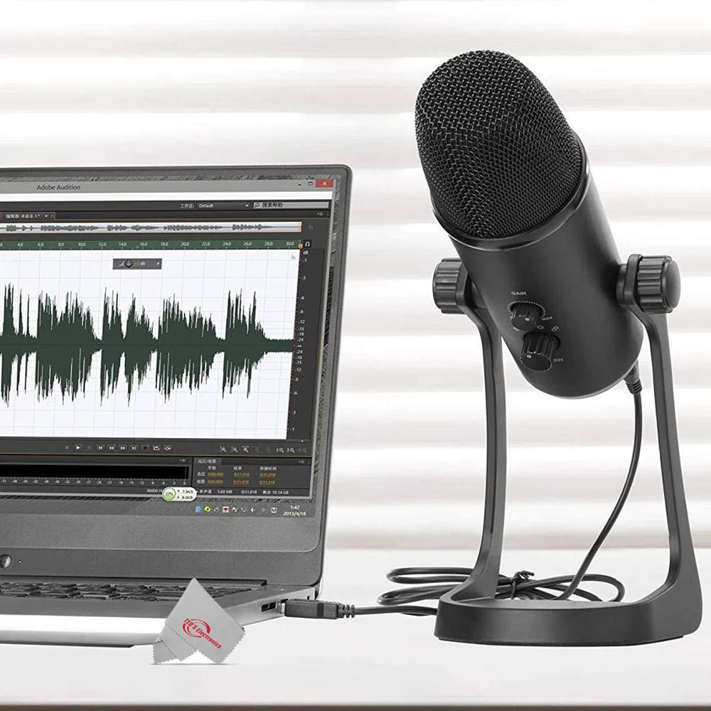 Vidpro XM-USB Studio Recording USB Stereo Microphone with Desktop Stand fpr Womdpws and Mac Computers - Image 4
