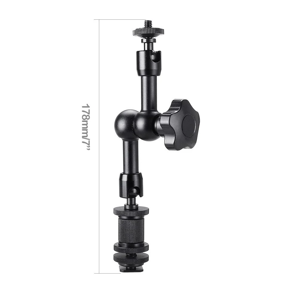 7 Inch Adjustable Articulating Friction Magic Arm for DSLR Camera Rig, LCD Monitor, DV Monitor, LED Lights, Flash Lights, Microphones, Smart Phone and More - Image 2