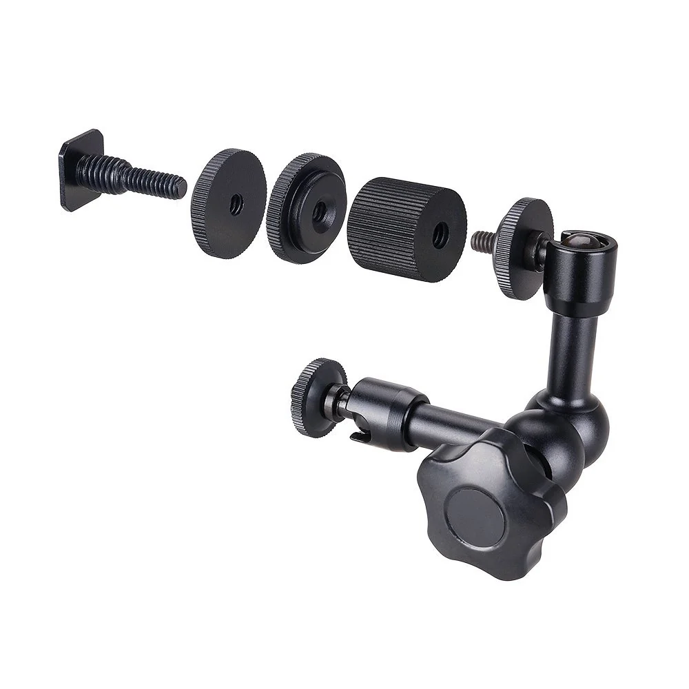 7 Inch Adjustable Articulating Friction Magic Arm for DSLR Camera Rig, LCD Monitor, DV Monitor, LED Lights, Flash Lights, Microphones, Smart Phone and More - Image 3