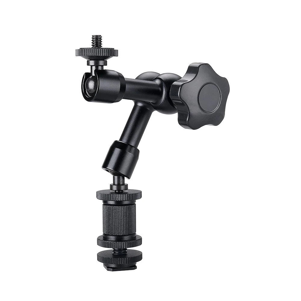 7 Inch Adjustable Articulating Friction Magic Arm for DSLR Camera Rig, LCD Monitor, DV Monitor, LED Lights, Flash Lights, Microphones, Smart Phone and More - Image 4