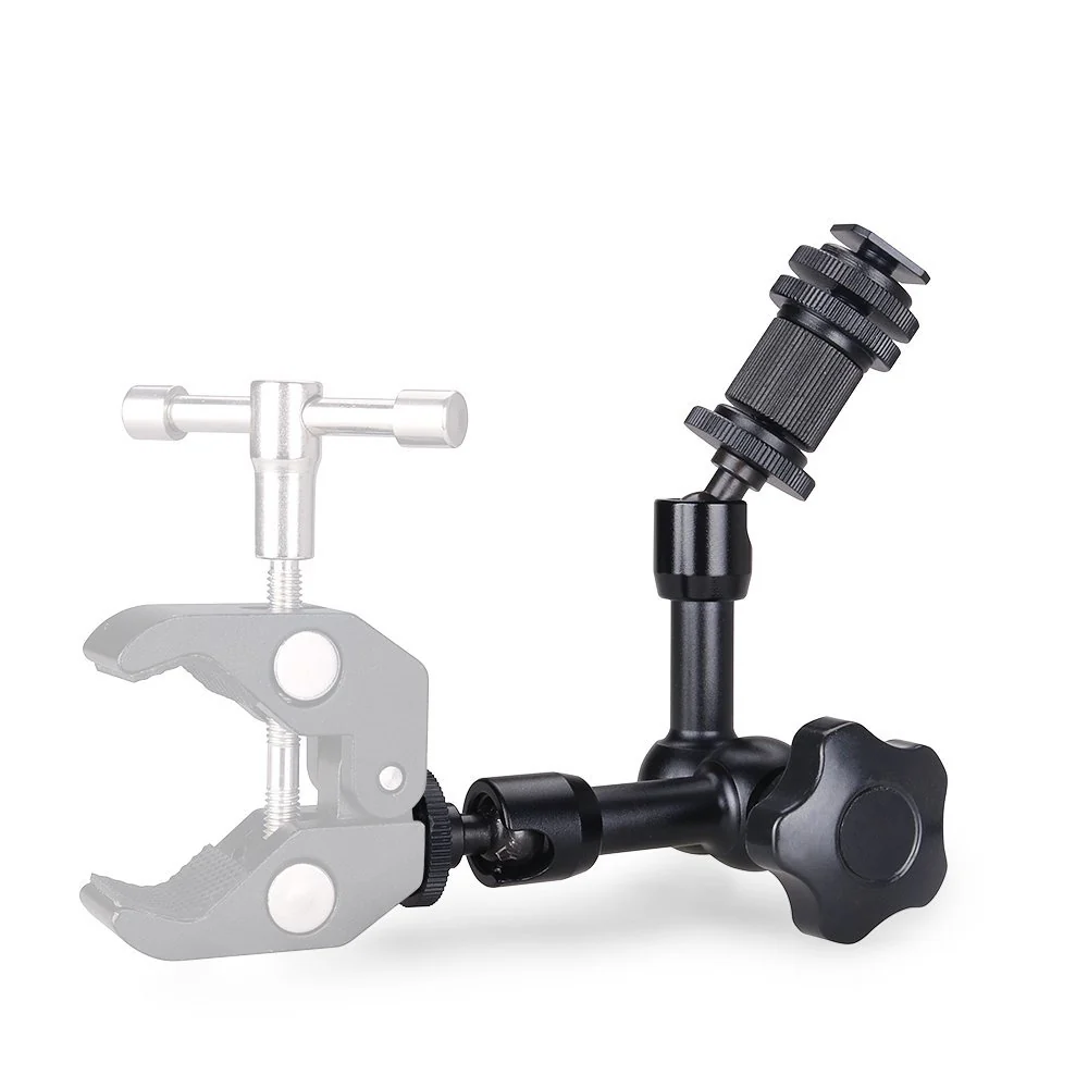 7 Inch Adjustable Articulating Friction Magic Arm for DSLR Camera Rig, LCD Monitor, DV Monitor, LED Lights, Flash Lights, Microphones, Smart Phone and More - Image 5
