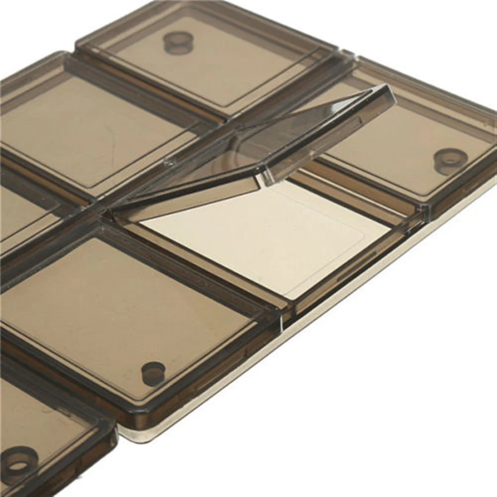 12 Slot SD Media Card Holder Clear Plastic w/ Snap Top Lids - Image 3