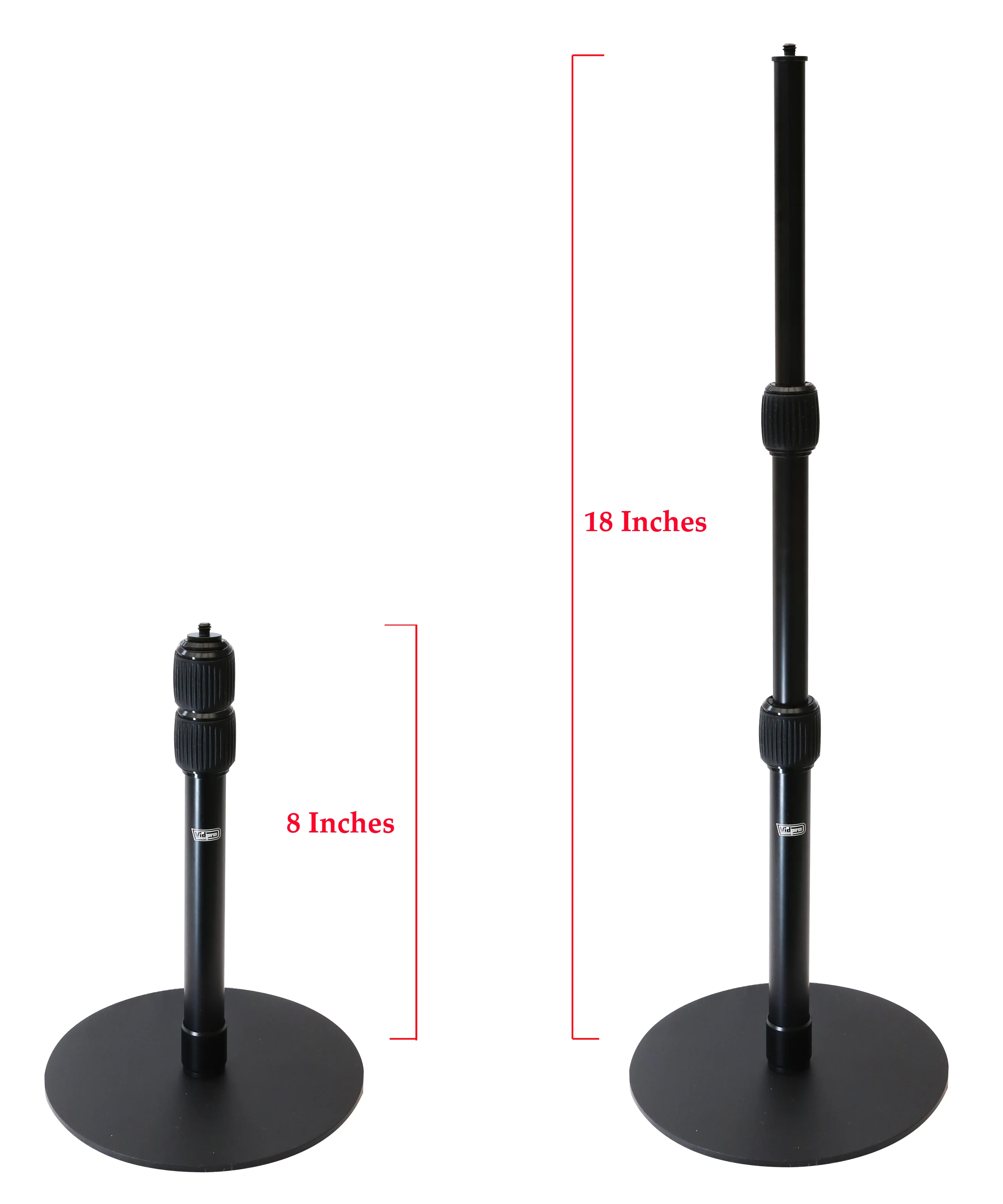 Vidpro ST18 Camera Smartphone Webcam Desktop Stand - 1/4" Screw Mount, 360° Rotatable Ball Head, 8 - 18 Inch Height Adjustable Table Stand and Vivitar IPAD HOLDER - Image 2