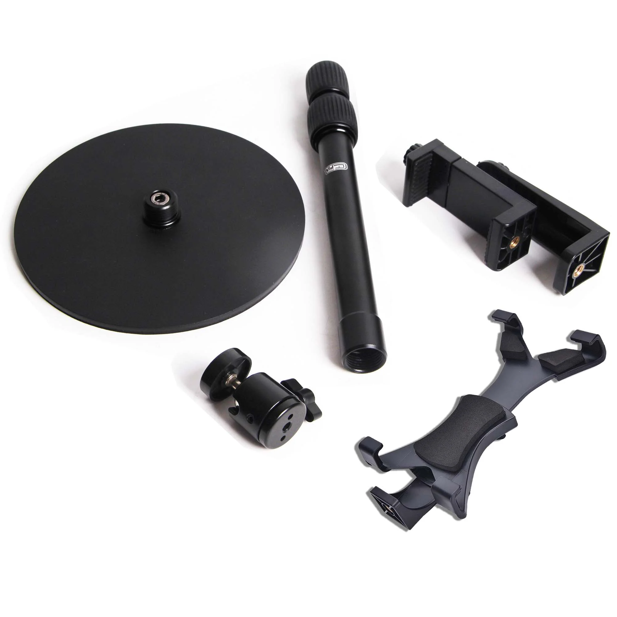 Vidpro ST18 Camera Smartphone Webcam Desktop Stand - 1/4" Screw Mount, 360° Rotatable Ball Head, 8 - 18 Inch Height Adjustable Table Stand and Vivitar IPAD HOLDER - Image 3