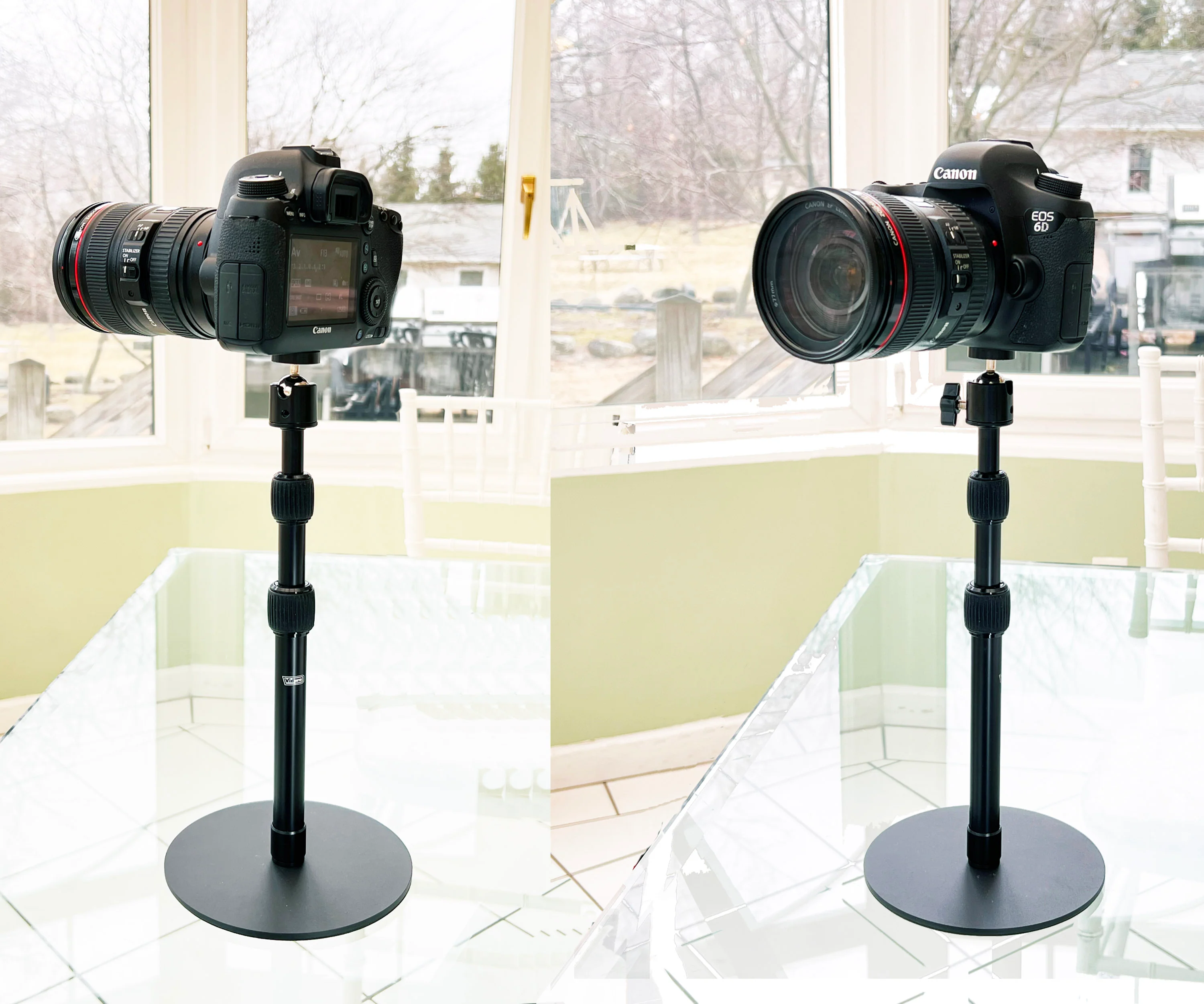 Vidpro ST18 Camera Smartphone Webcam Desktop Stand - 1/4" Screw Mount, 360° Rotatable Ball Head, 8 - 18 Inch Height Adjustable Table Stand for DSLR, Cameras, Phone, Mevo, Webcam, Lights and More - Image 7