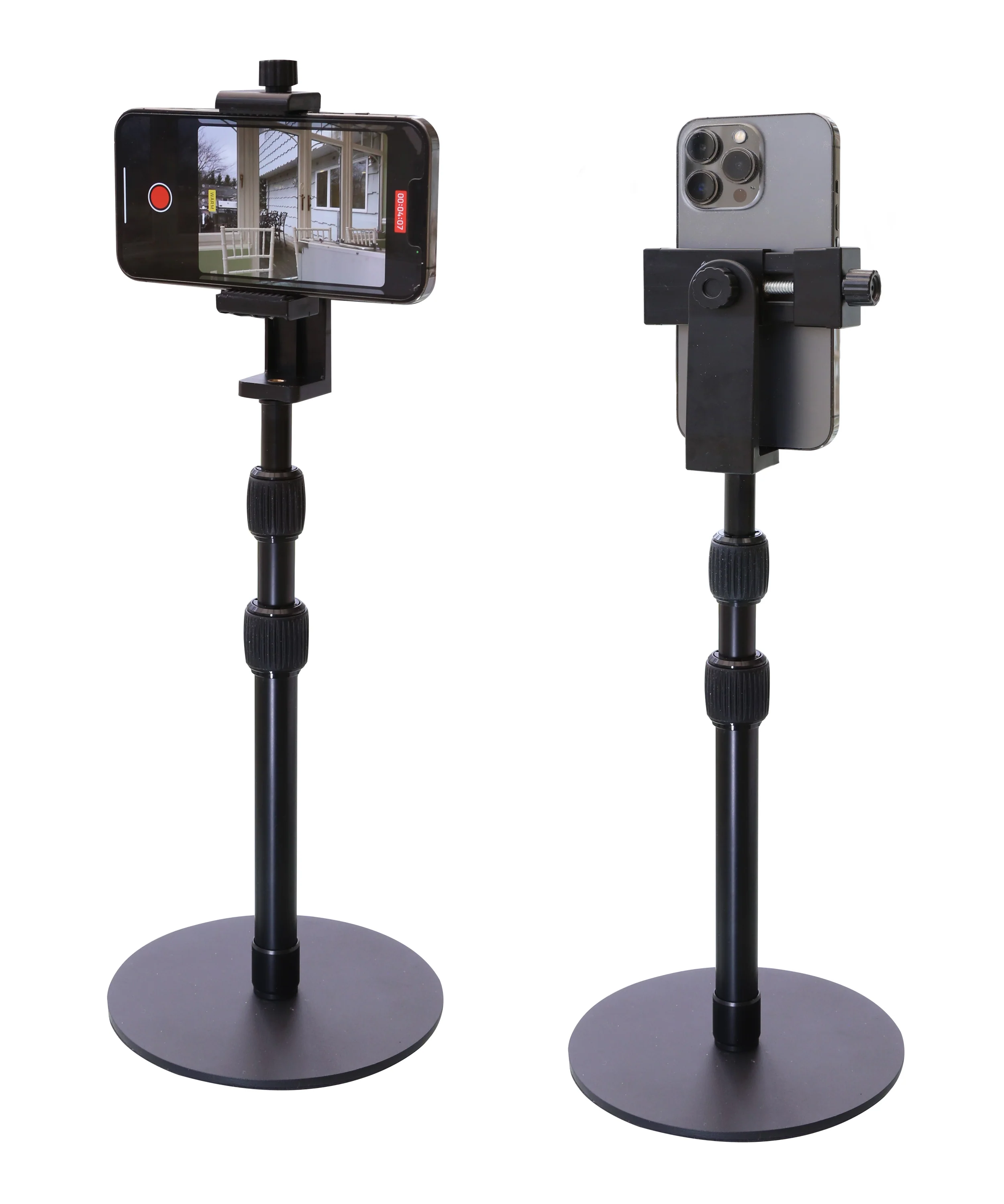 Vidpro ST18 Camera Smartphone Webcam Desktop Stand - 1/4" Screw Mount, 360° Rotatable Ball Head, 8 - 18 Inch Height Adjustable Table Stand for DSLR, Cameras, Phone, Mevo, Webcam, Lights and More - Image 8