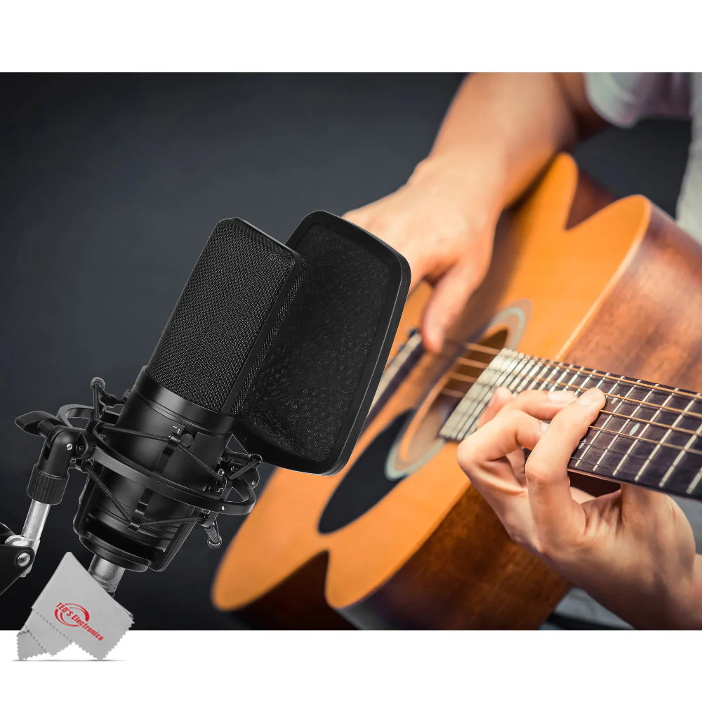 Vidpro XM-SC Professional Studio Recording Cardioid Condenser XLR Microphone with Zoom AMS-22 2x2 USB Audio Interface for Music and Streaming 2 Inputs / 2 Outputs - Image 6