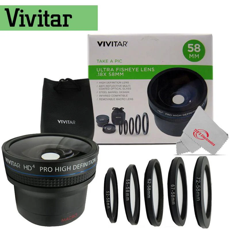0.18x 180 Degree Ultra Fisheye Lens Set for Canon Nikon Panasonic Sony Digital SLR Camera Lenses - Image 3