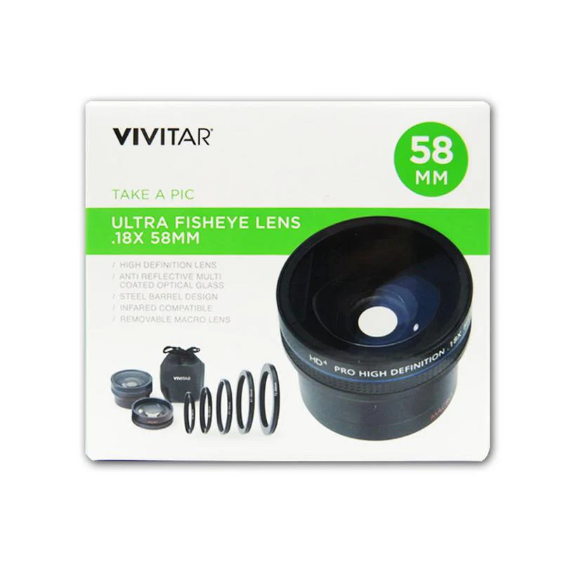 0.18x 180 Degree Ultra Fisheye Lens Set for Canon Nikon Panasonic Sony Digital SLR Camera Lenses - Image 7