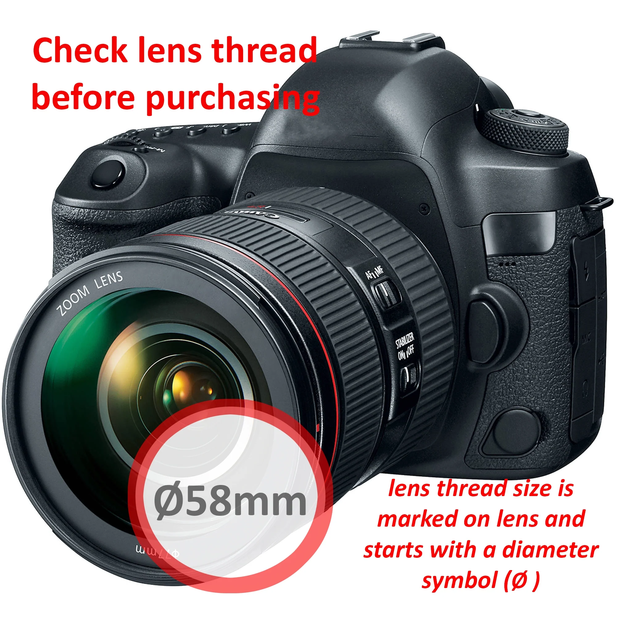 2x 58-55MM Step-Down Ring Adapter 58mm Thread Lens to 55mm Lens Accessories - Image 2