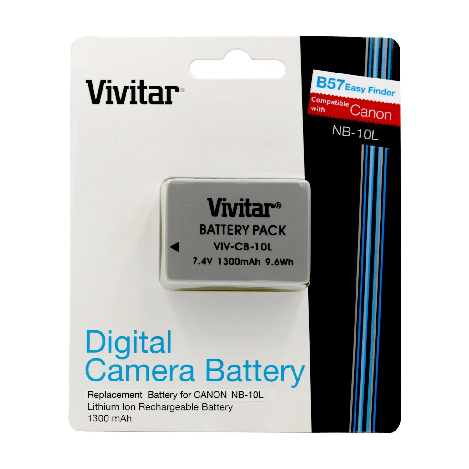10x Vivitar Replacement Battery for Canon NB-10L - Image 2