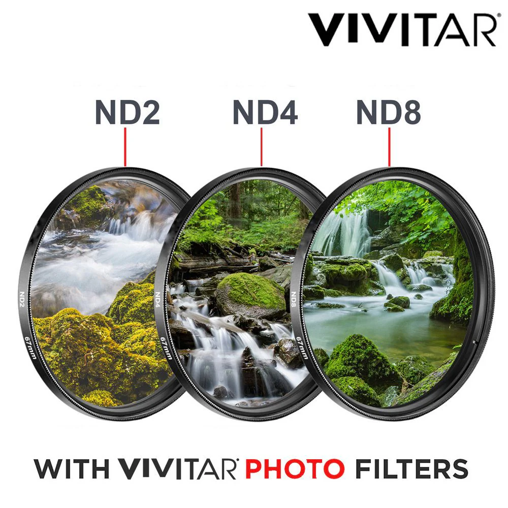 77mm Three-Piece Lens Filter Kit ND2 ND4 ND8 Neutral Density ND Filters Set - Image 3
