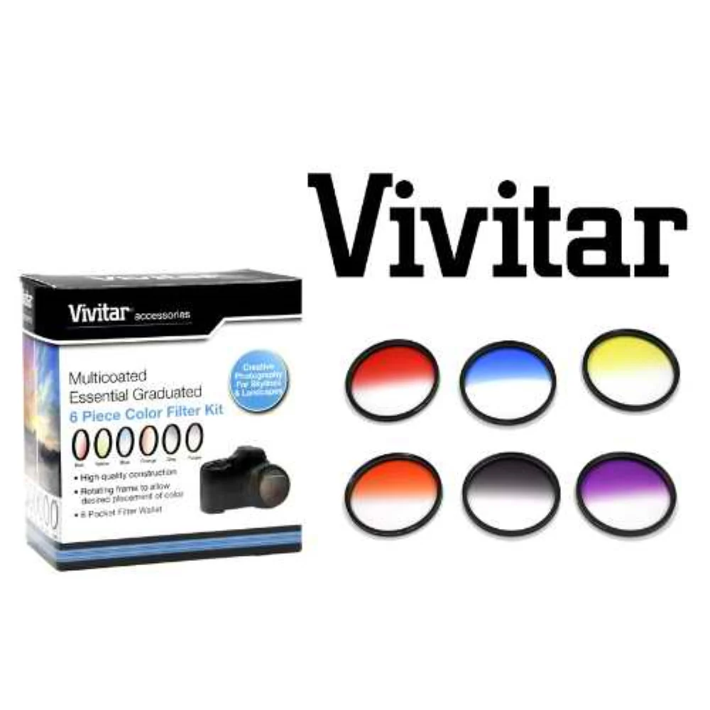 Vivitar 6 Piece 72mm Graduated Color Filter Set with Case - Image 3