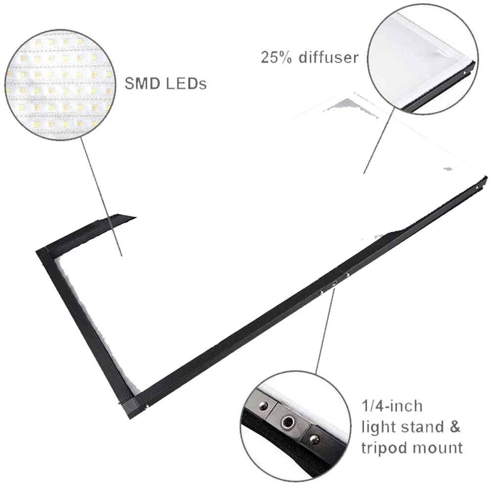 Vivitar Fabric LED Light Panel Roll Up Flexible Compact Mat with Diffuser and Remote Control Daylight 5000K 48W 8000LM 384 SMD LED 90 CRI+ for Traveling Filmmakers Outdoor Photography - Image 4