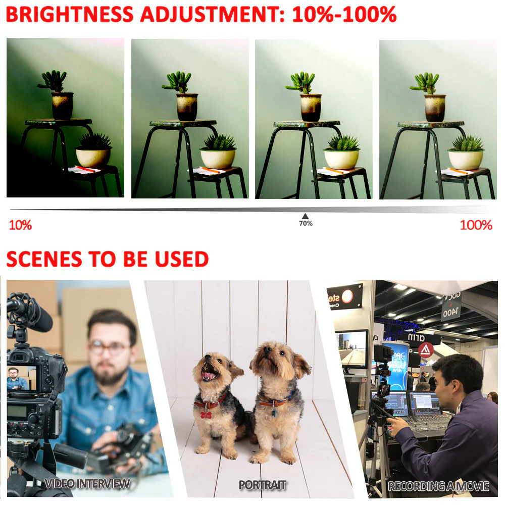 Vivitar Fabric LED Light Panel Roll Up Flexible Compact Mat with Diffuser and Remote Control Daylight 5000K 48W 8000LM 384 SMD LED 90 CRI+ for Traveling Filmmakers Outdoor Photography - Image 9