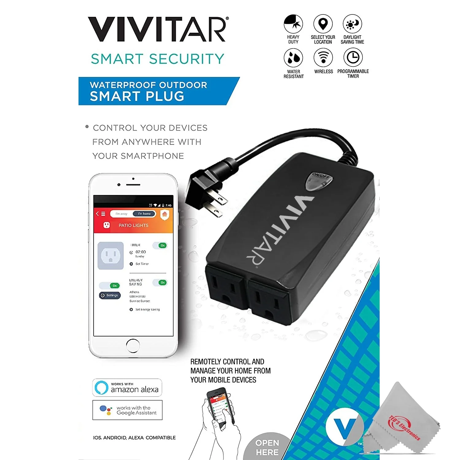 IPX7 Waterproof Outdoor Plug Wireless Conrol with Android or Ios Device - 5 Units - Image 3